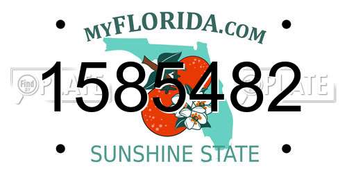 1585482 Florida License Plate