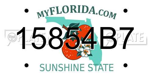 15854B7 Florida License Plate