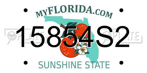 15854S2 Florida License Plate