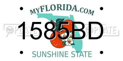 1585BD Florida License Plate