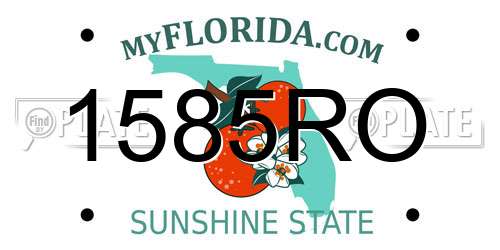 1585RO Florida License Plate