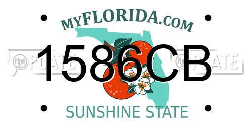 1586CB Florida License Plate