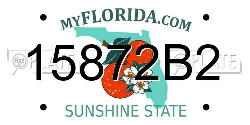 15872B2 Florida License Plate
