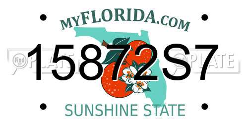 15872S7 Florida License Plate