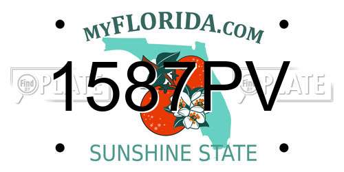 1587PV Florida License Plate