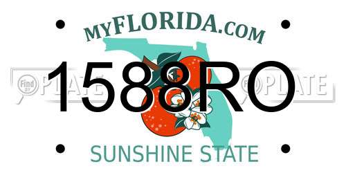 1588RO Florida License Plate