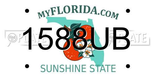 1588UB Florida License Plate