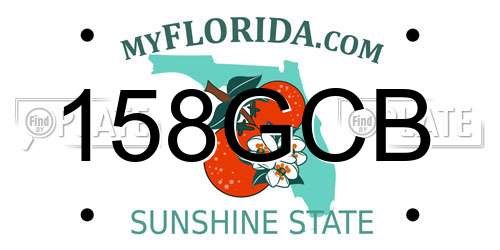 158GCB Florida License Plate