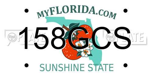 158GCS Florida License Plate