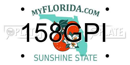 158GPI Florida License Plate