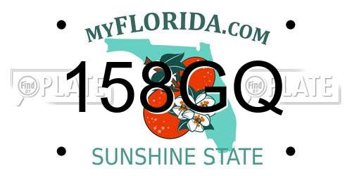 158GQ Florida License Plate