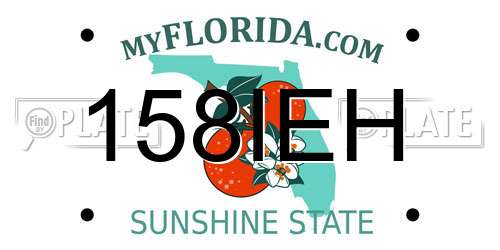 158IEH Florida License Plate
