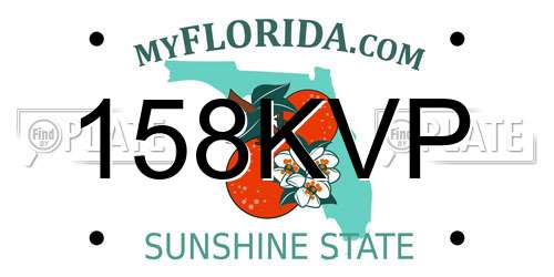 158KVP Florida License Plate