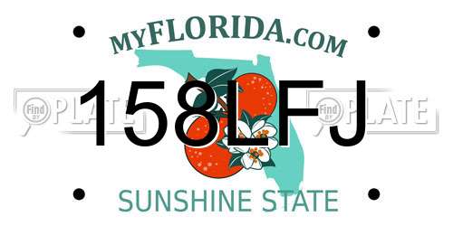 158LFJ Florida License Plate