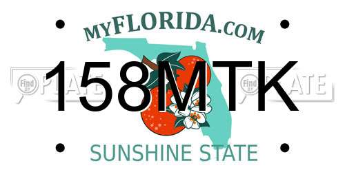 158MTK Florida License Plate