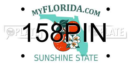 158PIN Florida License Plate