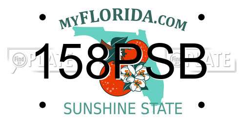158PSB Florida License Plate