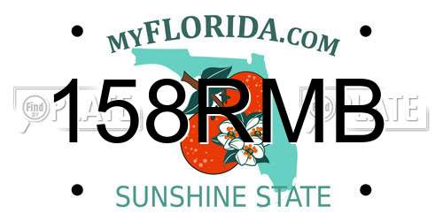 158RMB Florida License Plate