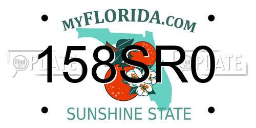 158SR0 Florida License Plate