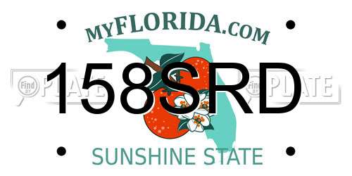 158SRD Florida License Plate