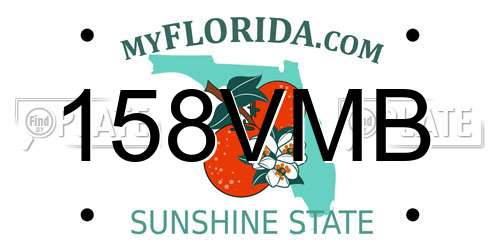158VMB Florida License Plate