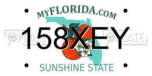 158XEY Florida License Plate