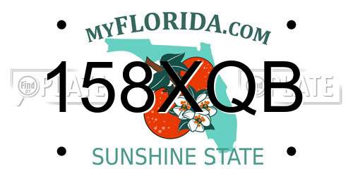 158XQB Florida License Plate