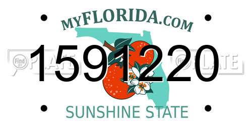 1591220 Florida License Plate