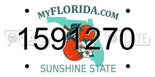 1591270 Florida License Plate