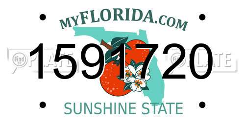 1591720 Florida License Plate