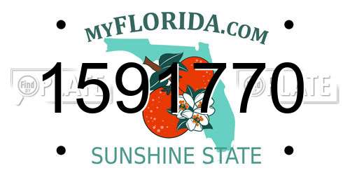 1591770 Florida License Plate