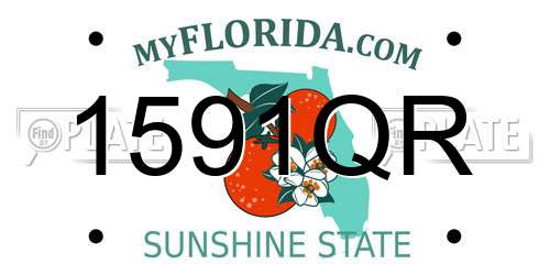 1591QR Florida License Plate