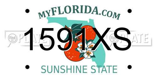1591XS Florida License Plate