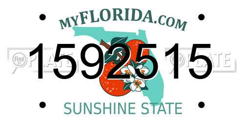 1592515 Florida License Plate