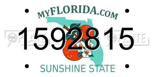 1592815 Florida License Plate