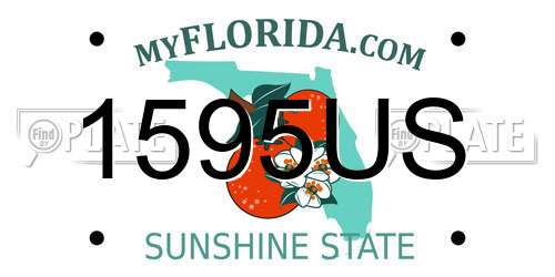 1595US Florida License Plate