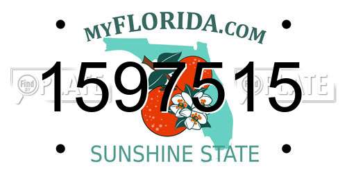 1597515 Florida License Plate