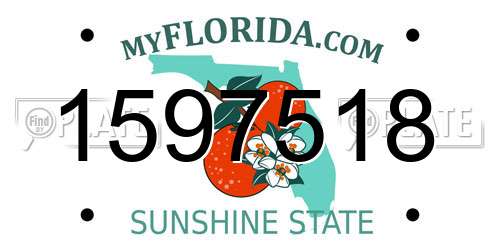 1597518 Florida License Plate