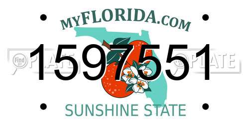1597551 Florida License Plate