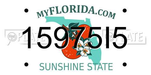 15975I5 Florida License Plate