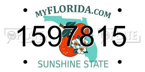 1597815 Florida License Plate