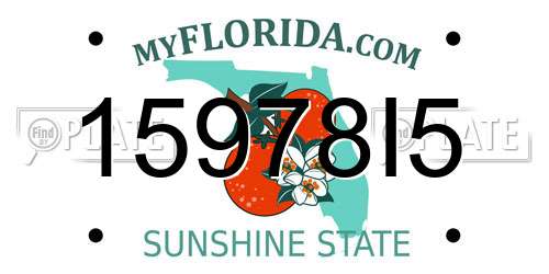 15978I5 Florida License Plate
