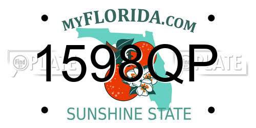 1598QP Florida License Plate