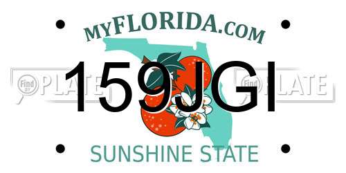 159JGI Florida License Plate