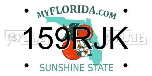 159RJK Florida License Plate