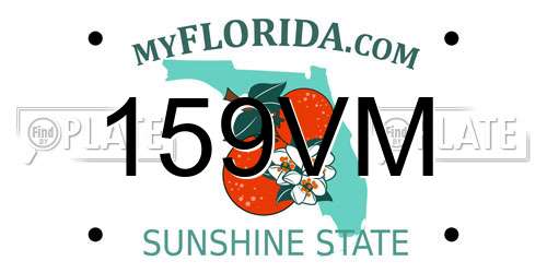 159VM Florida License Plate