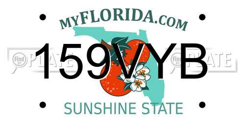 159VYB Florida License Plate