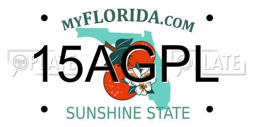 15AGPL Florida License Plate