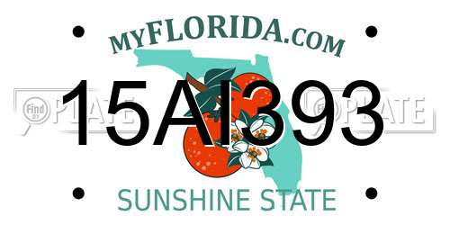 15AI393 Florida License Plate