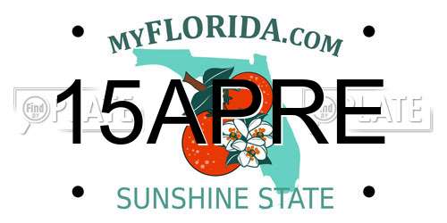 15APRE Florida License Plate